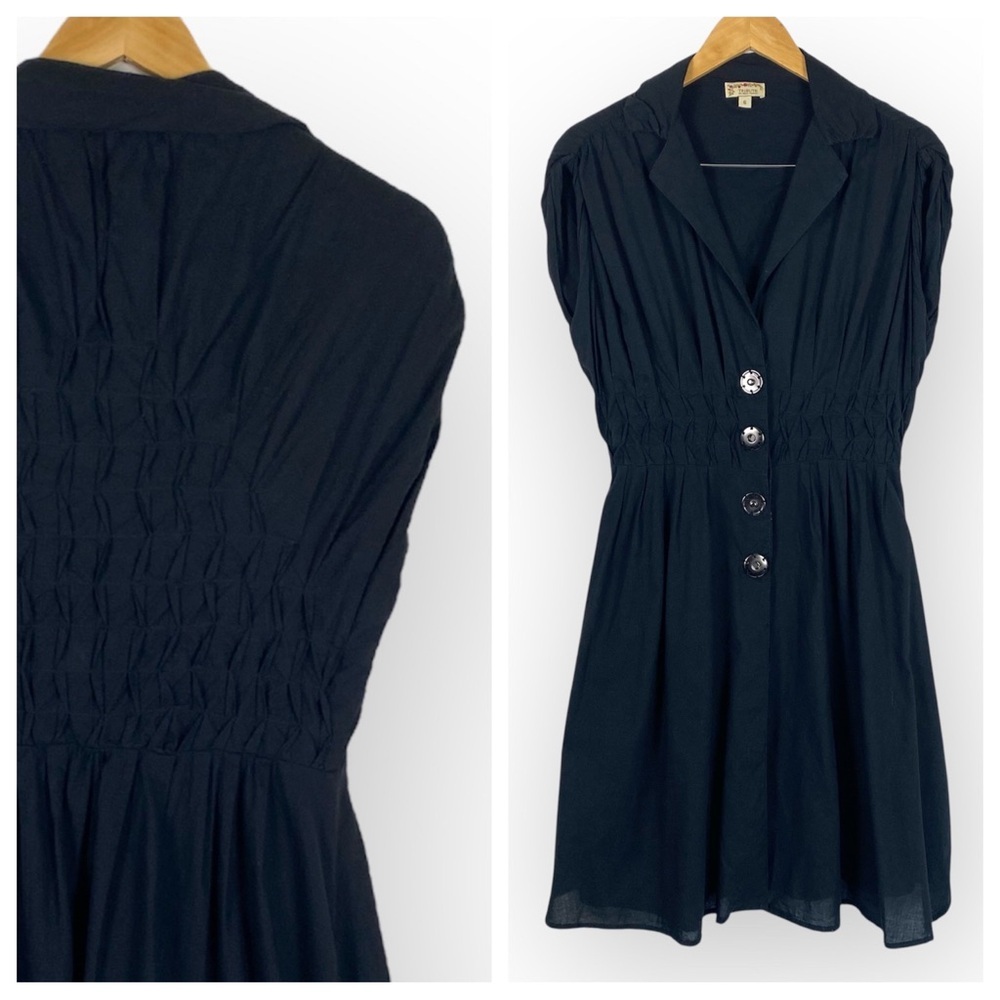 Vintage Tribute by Heni Neman Black 100% Cotton Dress